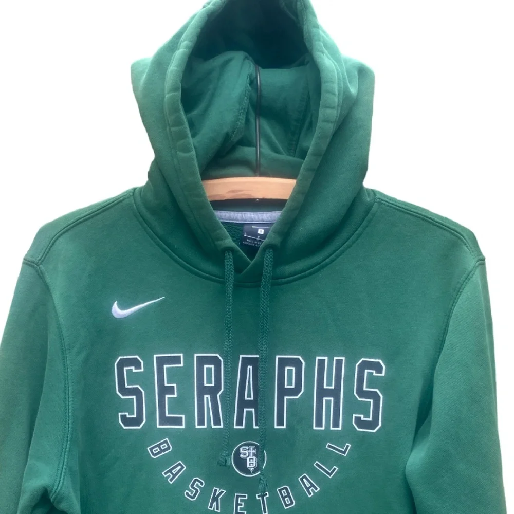 Men’s Nike St. Bonaventure Seraphs Basketball Green Hoodie Sweatshirt Size Small - Picture 7 of 10
